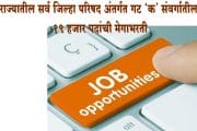राज्यातील जिल्हा परिषदांमध्ये तब्बल 19 हजार पदांची मेगाभरती