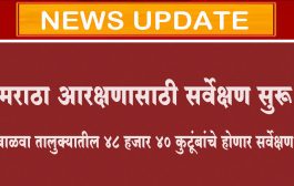 मराठा आरक्षणासाठी सर्वेक्षण सुरू...वाळवा तालुक्यातील ४८ हजार ४० कुटूंबांचे होणार सर्वेक्षण