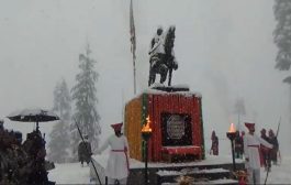 काश्मीर खोऱ्यात हिमवर्षावात छत्रपती शिवाजी महाराजांचा जयघोष...