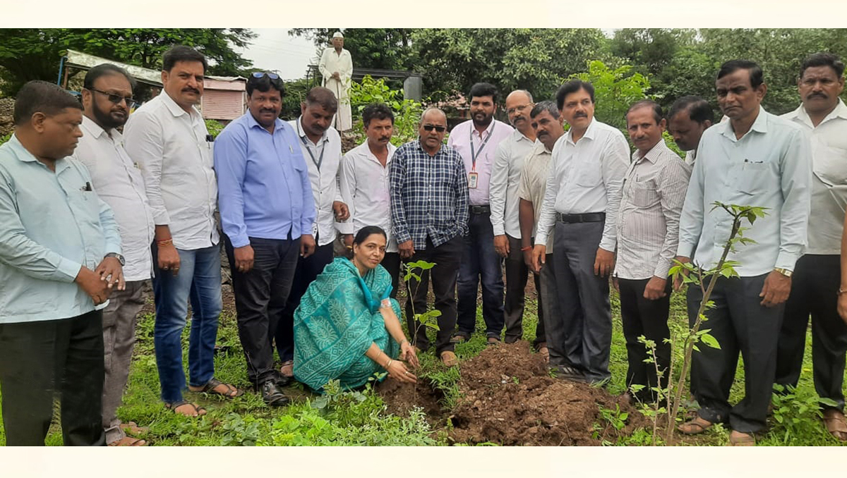 कामेरी येथे न्यू इंग्लिश स्कूलमध्ये माजी विद्यार्थ्यांच्या वतीने वृक्षारोपण