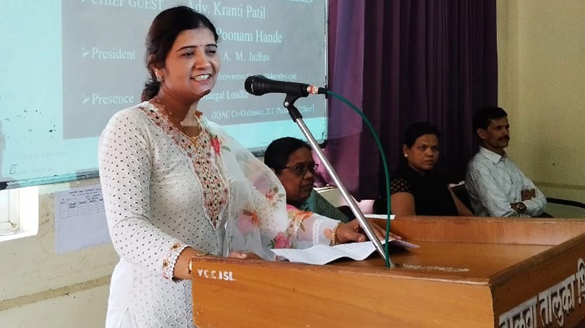 महिलांनो...लैंगिक अत्याचार, अन्यायाला प्रतिबंध करायला सज्ज व्हा, आत्मनिर्भर बना : ॲड. क्रांती पाटील