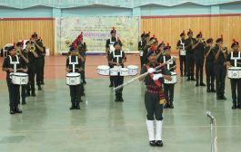 राज्यस्तरीय बँड स्पर्धेत पाईप बँड-मुले प्रकारात इस्लामपूर येथील राजारामबापू पाटील सैनिकी विद्यालय प्रथम