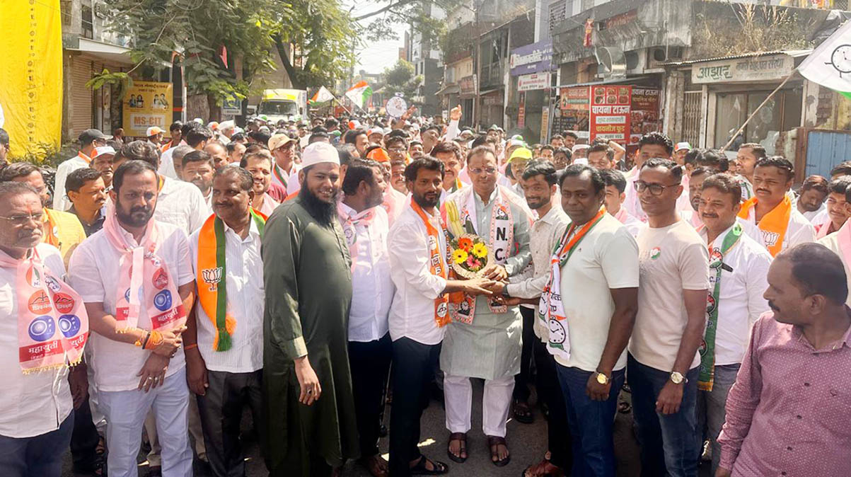 इस्लामपुरात निशिकांत भोसले-पाटील यांच्या प्रचारार्थ महारॅली; नागरिकांचा उत्स्फूर्त प्रतिसाद