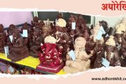 Eco Friendly Ganpati : तपकिरी, शुभ्र रंगातील गणेश मूर्तीना मागणी