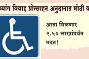 दिव्यांग विवाह प्रोत्साहन अनुदानात मोठी वाढ; आता मिळणार २.५० लाखांपर्यंत मदत!