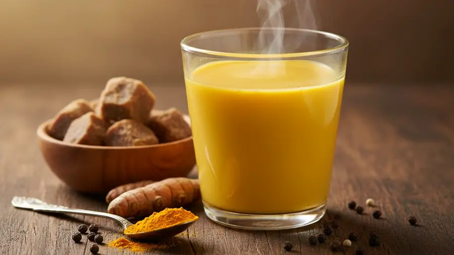 झोपण्यापूर्वी हळदीचं दूध पिता? त्यात १ गुळाचा खडा घाला; आरोग्यावर होईल 'असा' परिणाम