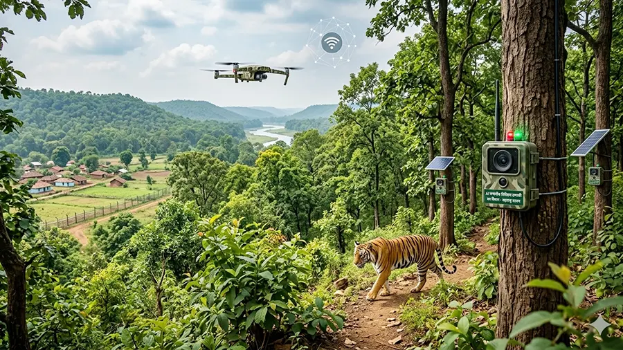 वन्यप्राण्यांवर लक्ष ठेवण्यासाठी एआय आणि सेन्सर्सचा वापर; मंत्री गणेश नाईक यांची माहिती